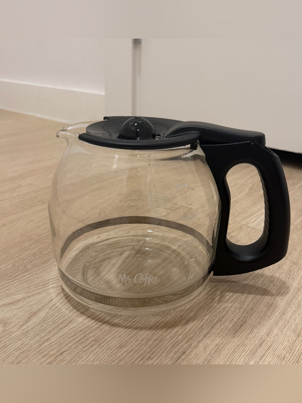 Mr. Coffee Replacement 12 Cup Carafe Coffee Maker Pot Glass with Black Lid